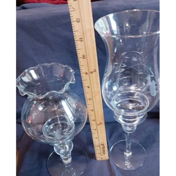 Princess house heritage  set of 2 crystal candle holder - Picture 7 of 9